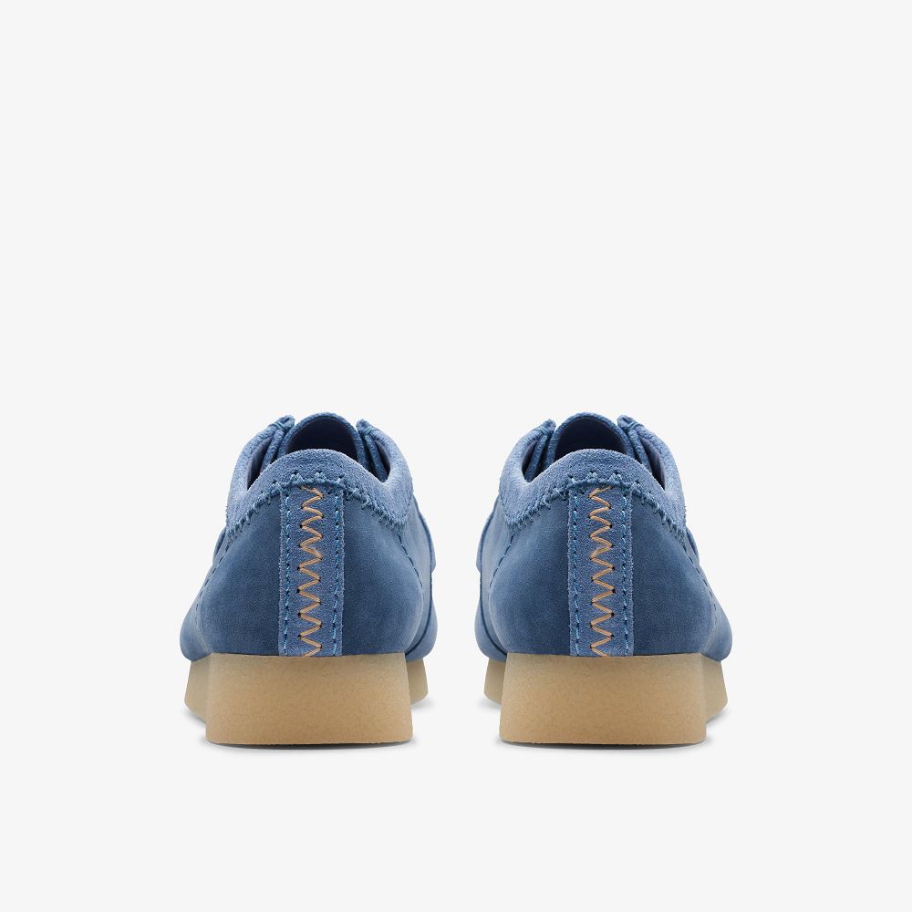 Blue Suede Clarks Wallabee EVO Men Moccasins | 2095BPNMJ