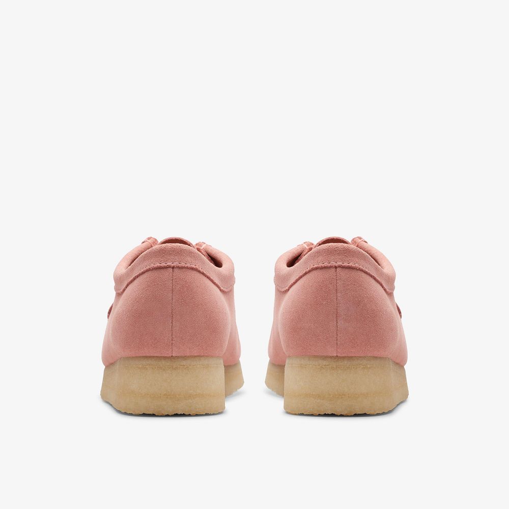 Blush Pink Suede Clarks Wallabee Women Loafers | 5894RWETZ