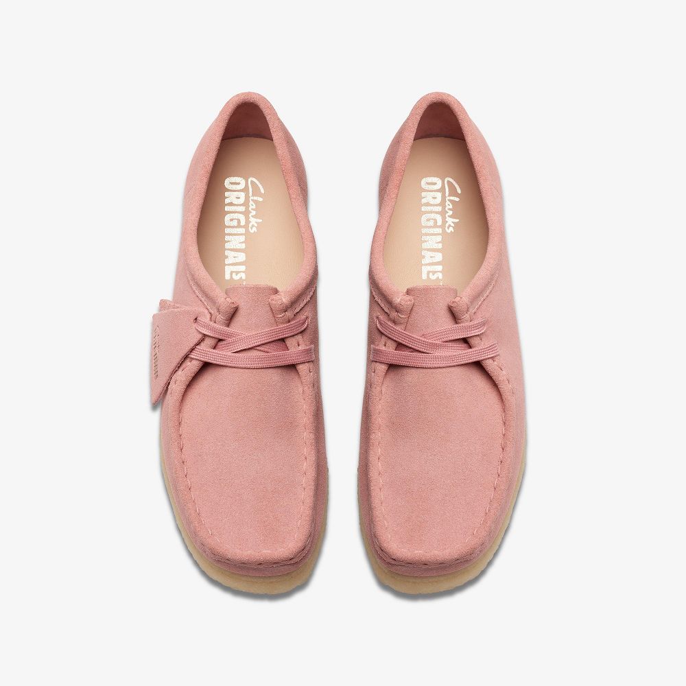 Blush Pink Suede Clarks Wallabee Women Loafers | 5894RWETZ