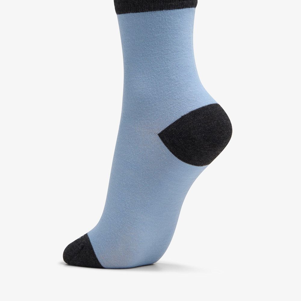 Bright Blue Clarks Ringer Crew Bamboo Women Socks | 1348EVRNM