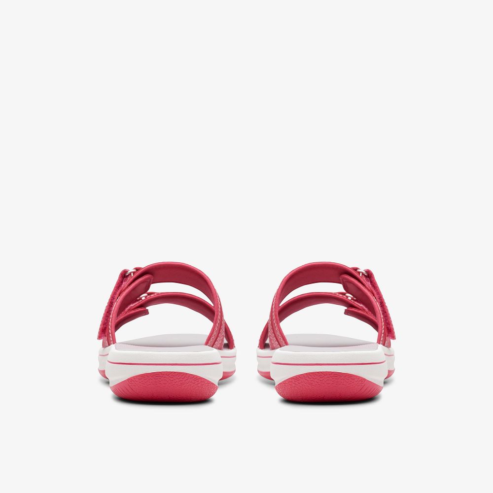 Bright Pink Combination Clarks Breeze Piper Women Sandals | 7453ITCND