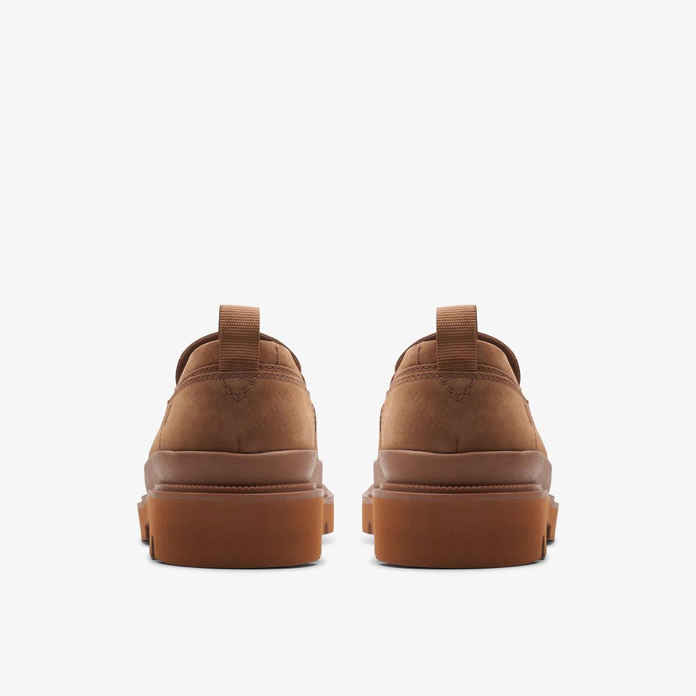 Brown Clarks Badell Step Men Loafers | 1260EMROF