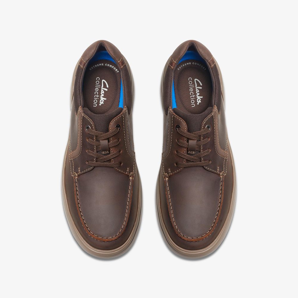 Brown Clarks Bradley Vibe Men Derby Shoes | 1247HNSZU