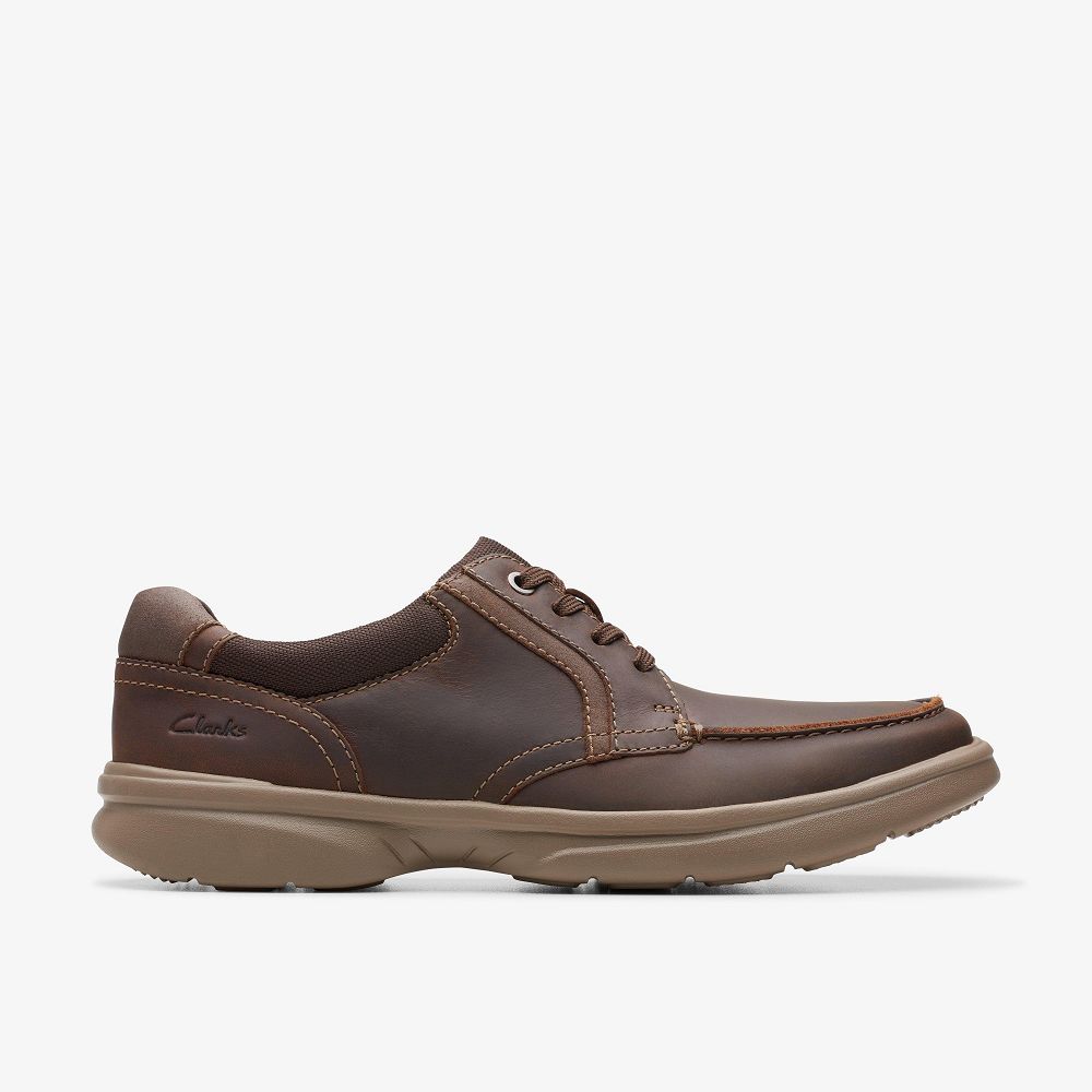 Brown Clarks Bradley Vibe Men Derby Shoes | 1247HNSZU