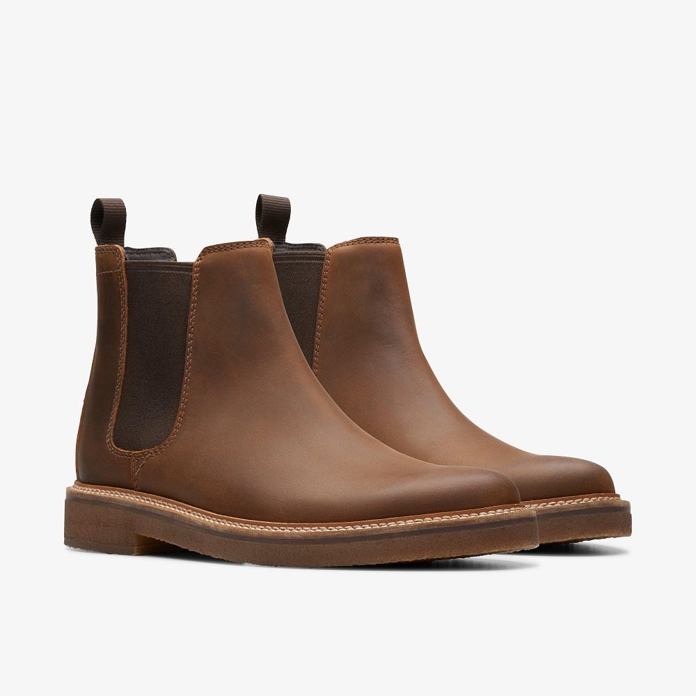 Brown Clarks Clarkdale Easy Men Boots | 5740OWLYJ