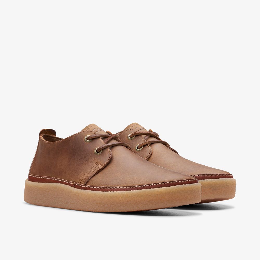 Brown Clarks Clarkwood Low Men Sneakers | 6985GRYCV