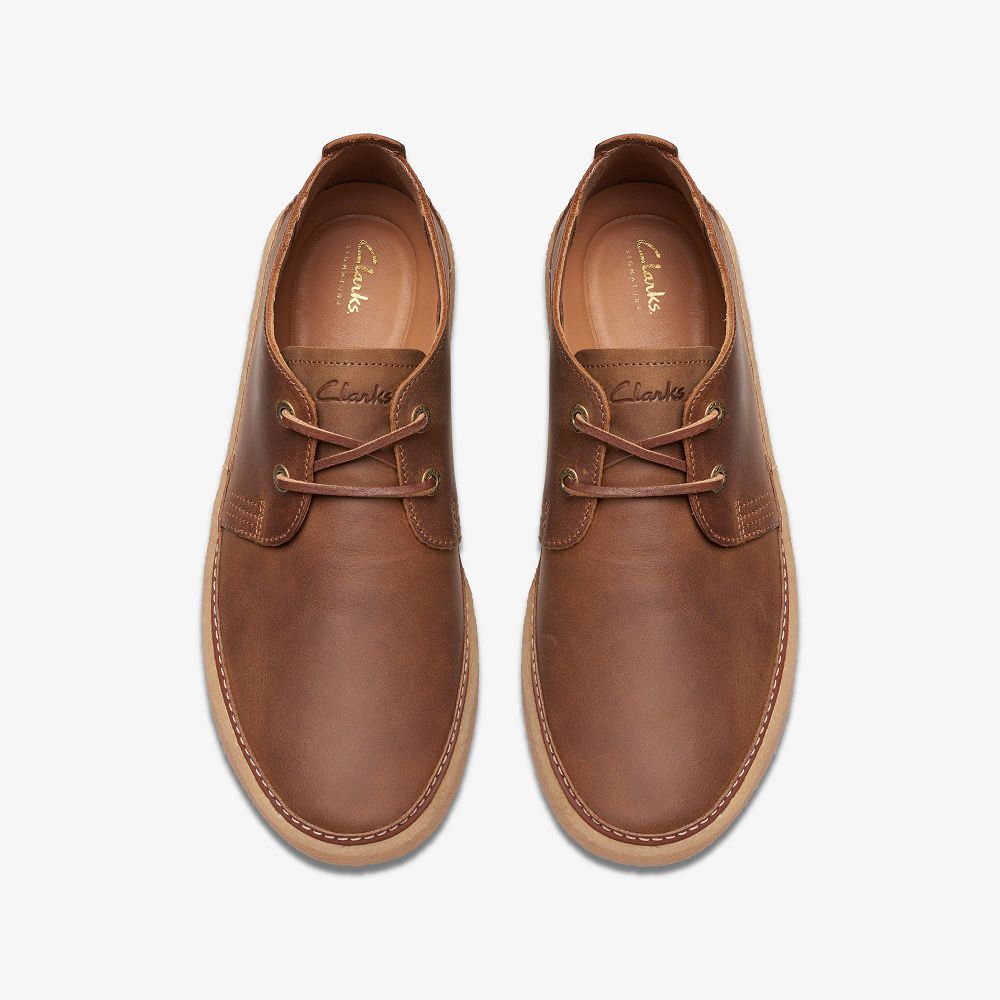 Brown Clarks Clarkwood Low Men Sneakers | 6985GRYCV