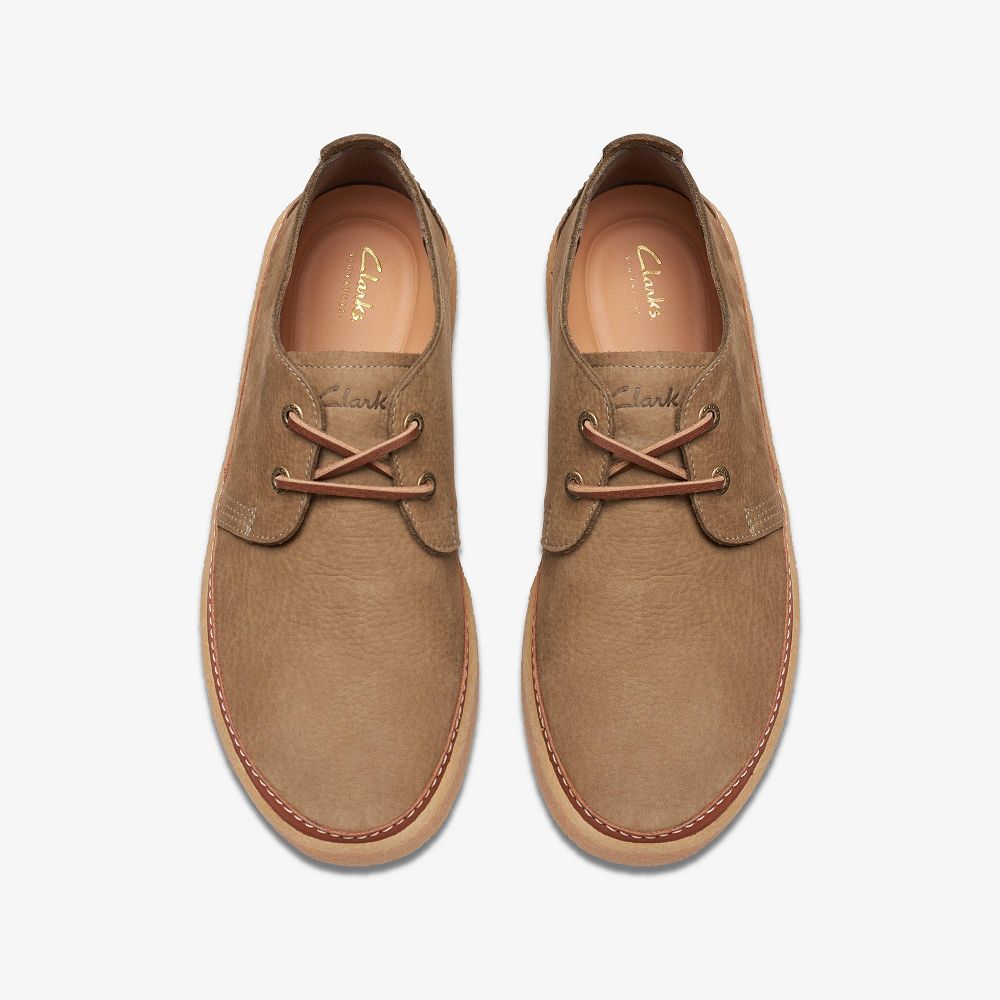 Brown Clarks Clarkwood Low Men Sneakers | 5782YQTKU