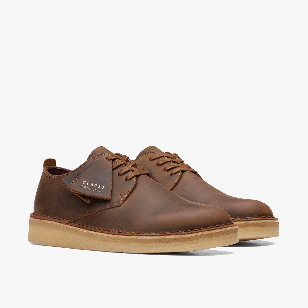 Brown Clarks Coal London Men Moccasins | 4701OJTEV