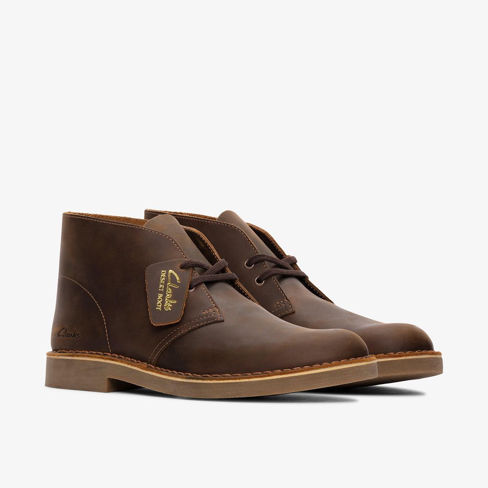 Brown Clarks Desert Evo Men Boots | 3518UHKIJ