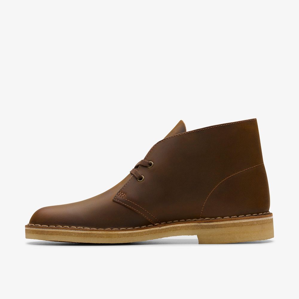 Brown Clarks Desert Men Boots | 5206SUJXG