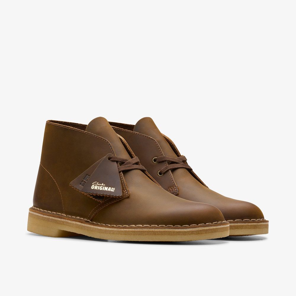 Brown Clarks Desert Men Boots | 5206SUJXG