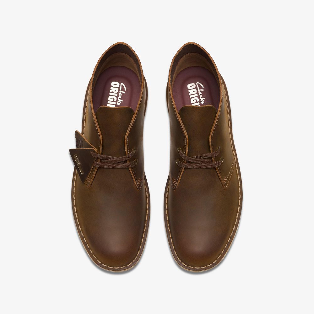 Brown Clarks Desert Men Boots | 5206SUJXG