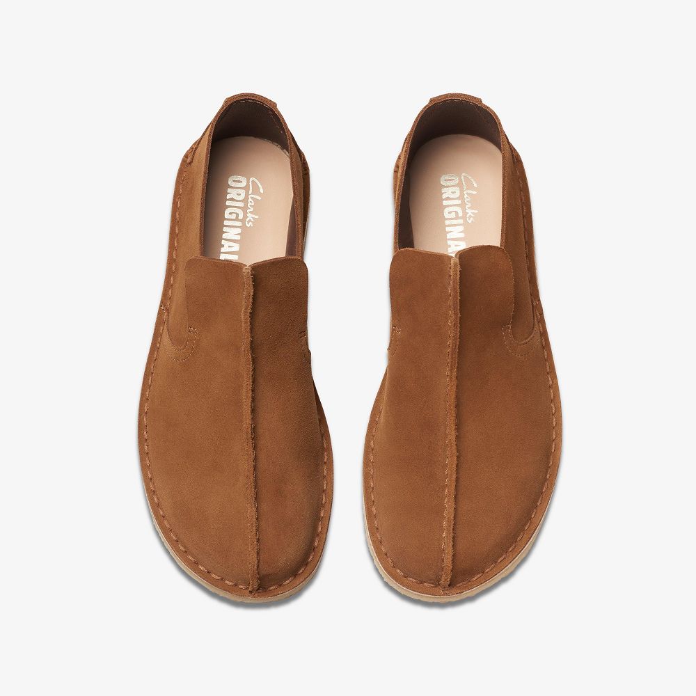 Brown Clarks Desert Mosier Men Loafers | 3768NALWX