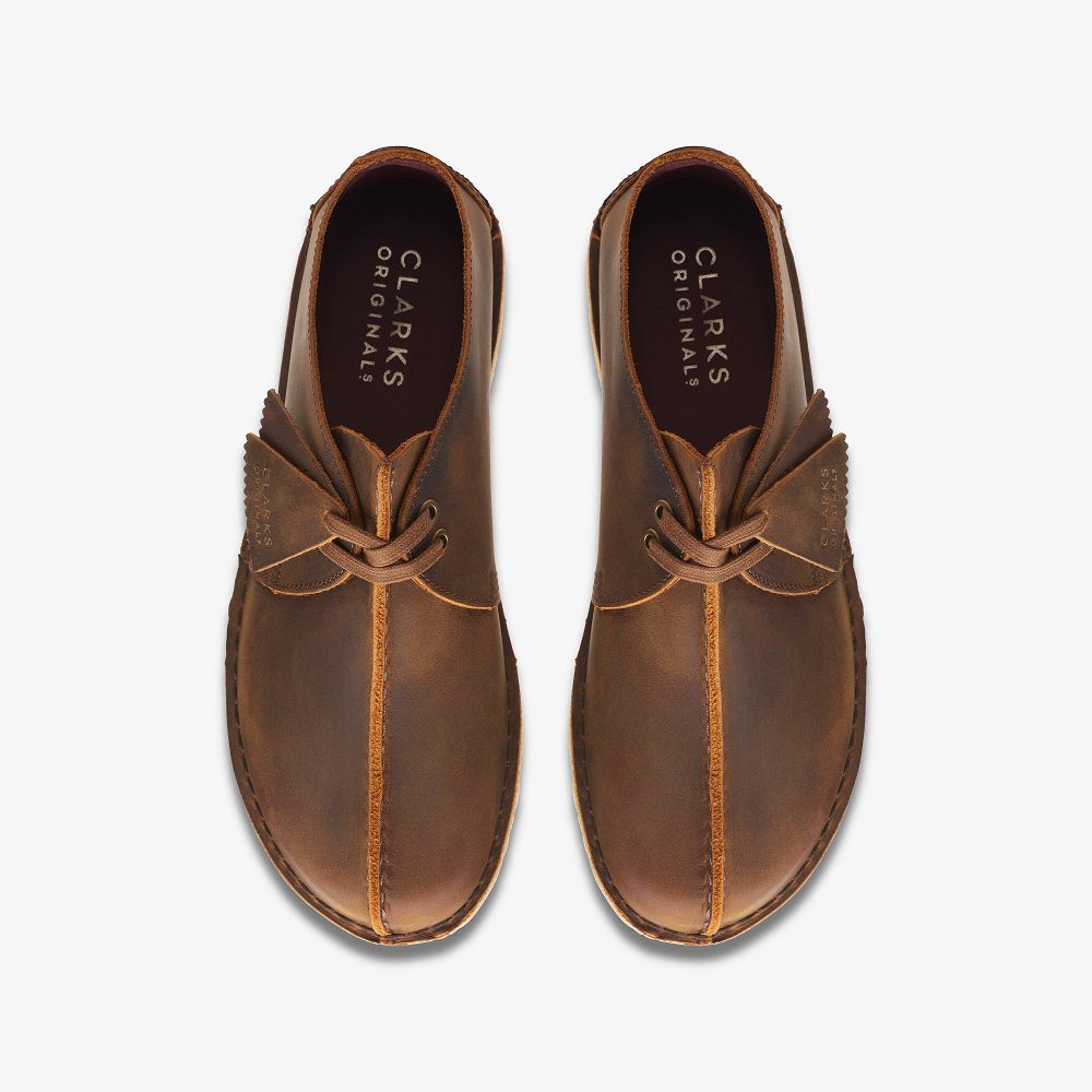 Brown Clarks Desert Trek Men Boots | 9814IMCEU