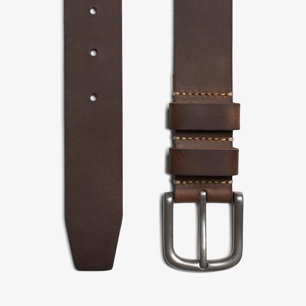 Brown Clarks Distressed Men Belt | 8015ZGJWS