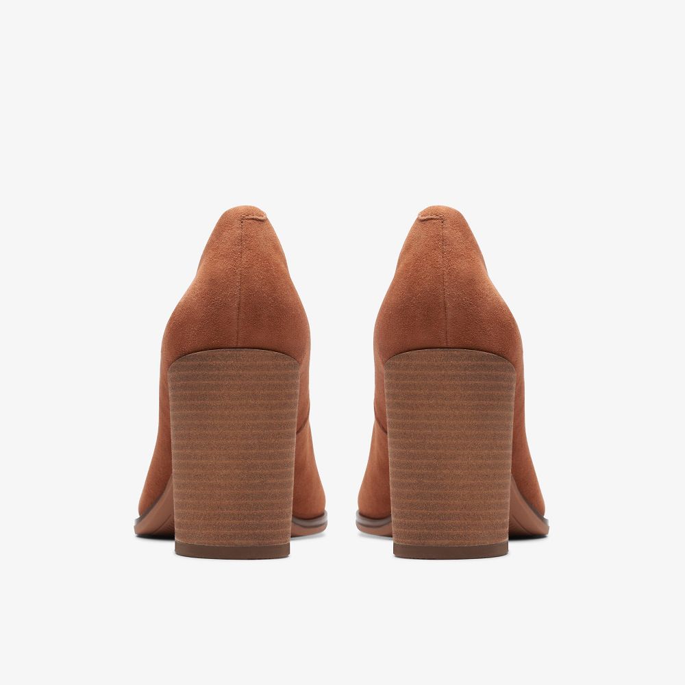 Brown Clarks Freva 85 Court Women Pumps | 4205YFXTB