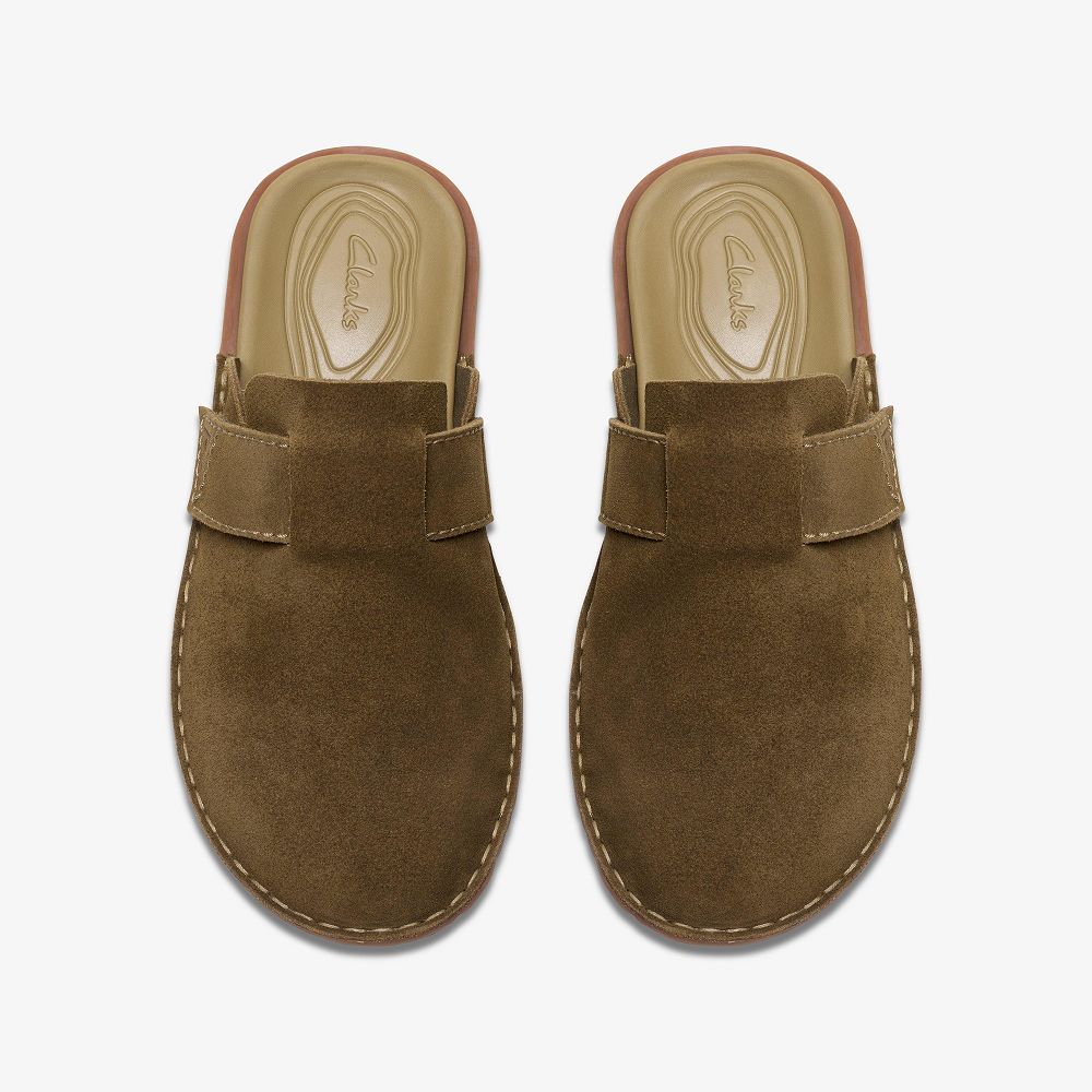 Brown Clarks Litton Men Sandals | 5210ZXWVS