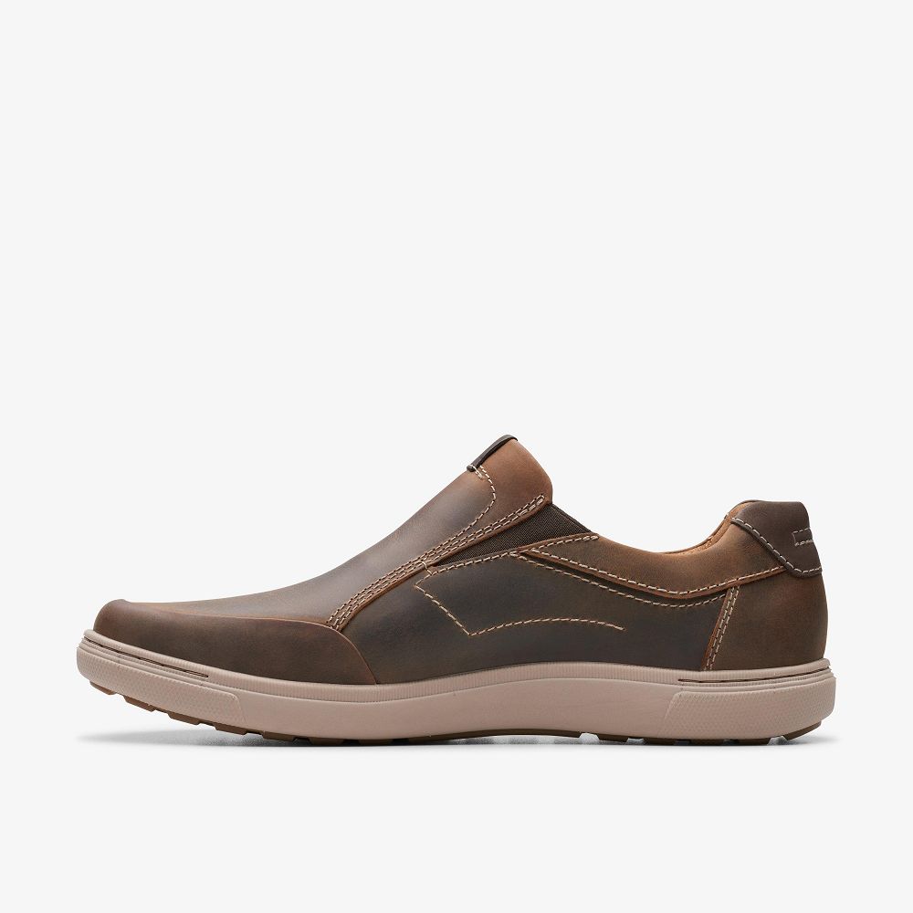 Brown Clarks Mapstone Step Men Sneakers | 0367FKIYD