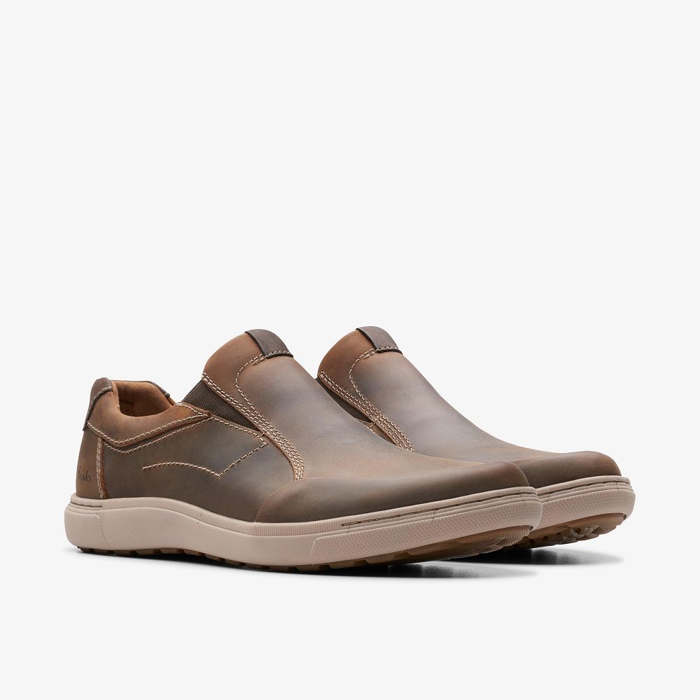 Brown Clarks Mapstone Step Men Sneakers | 0367FKIYD