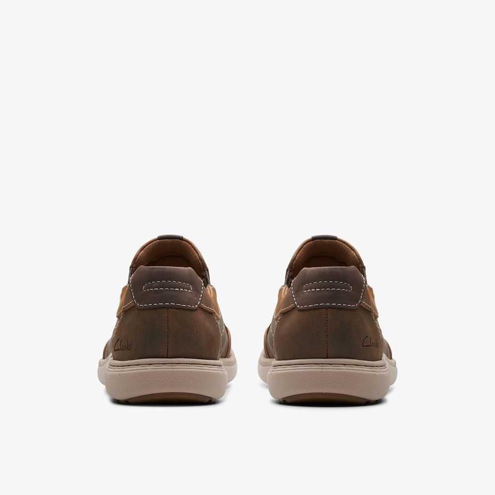 Brown Clarks Mapstone Step Men Sneakers | 0367FKIYD