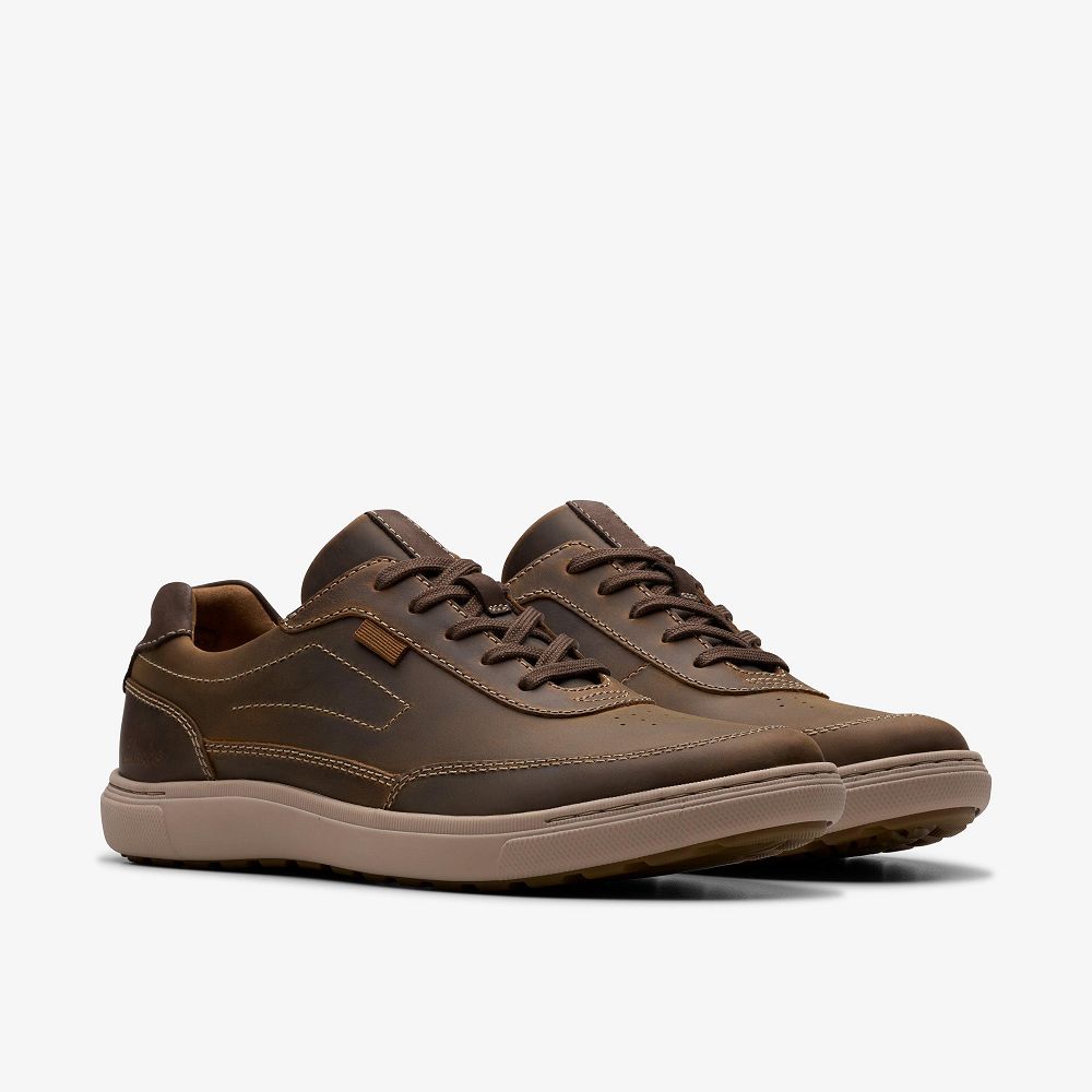 Brown Clarks Mapstone Trail Men Sneakers | 6572QHKLA