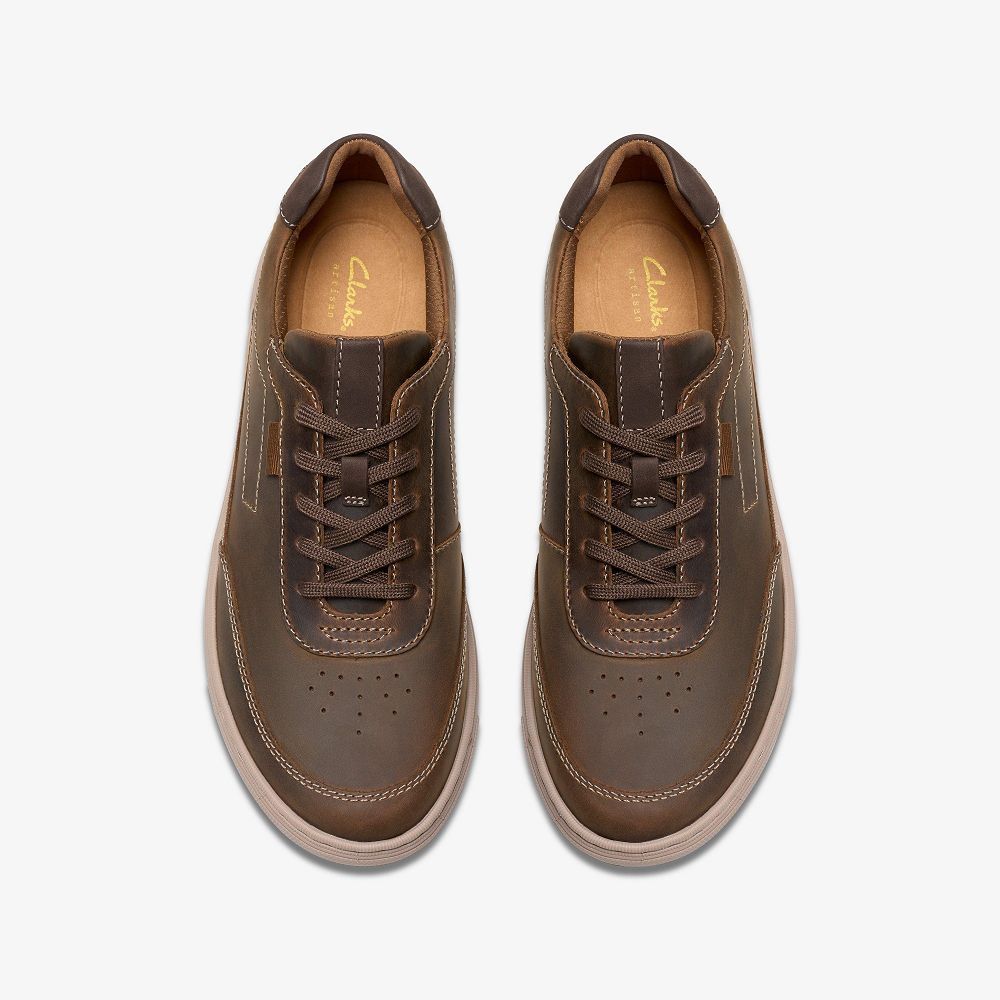 Brown Clarks Mapstone Trail Men Sneakers | 6572QHKLA