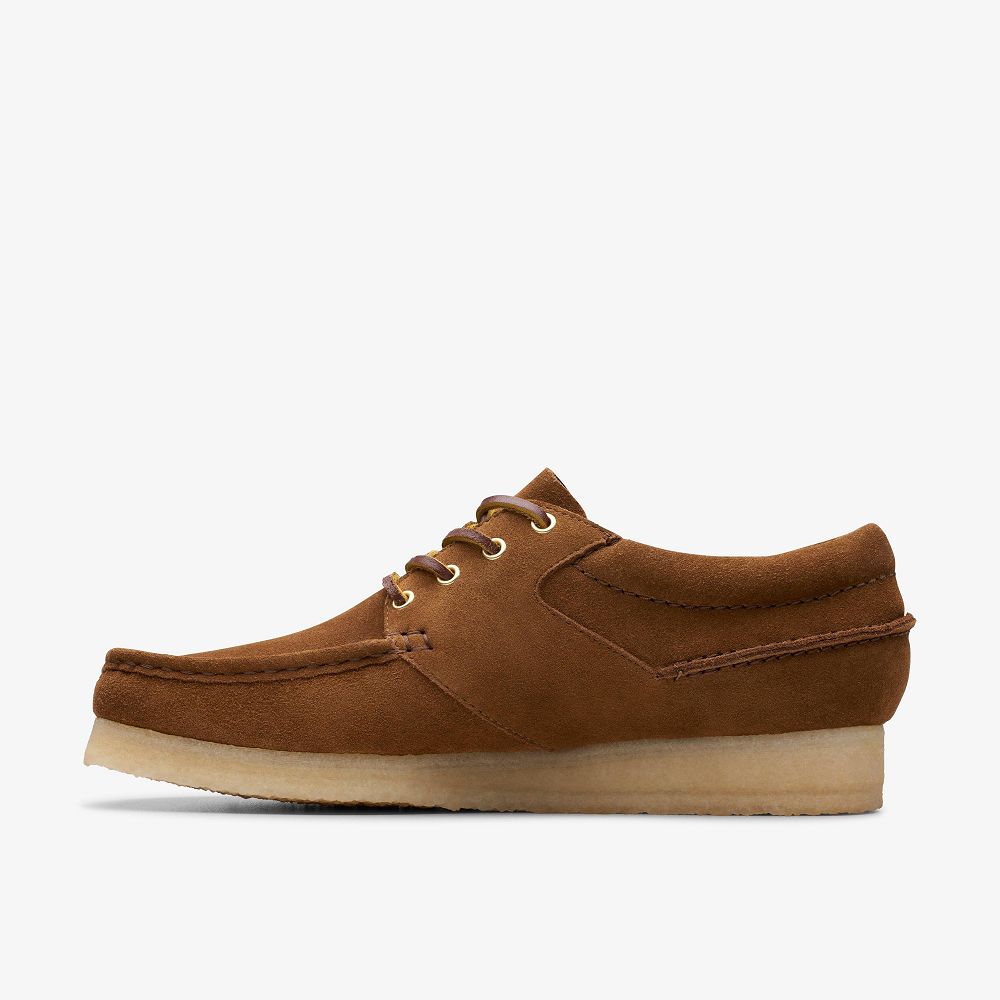 Brown Clarks Wallabee Boat Men Loafers | 2748JQCUV