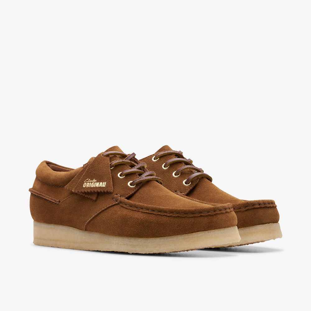 Brown Clarks Wallabee Boat Men Loafers | 2748JQCUV