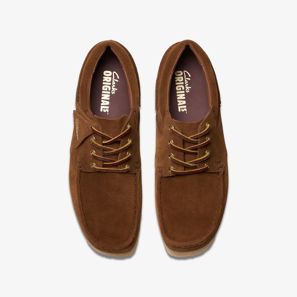 Brown Clarks Wallabee Boat Men Loafers | 2748JQCUV