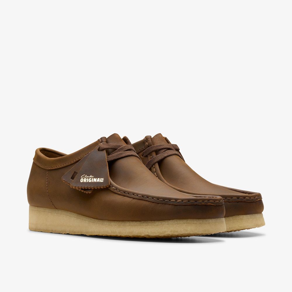 Brown Clarks Wallabee Men Loafers | 5289EGVPW