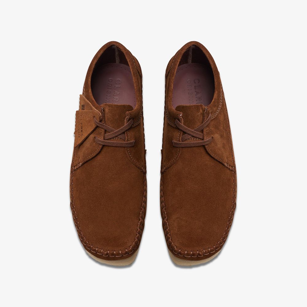 Brown Clarks Weaver Men Moccasins | 6810PIWXB