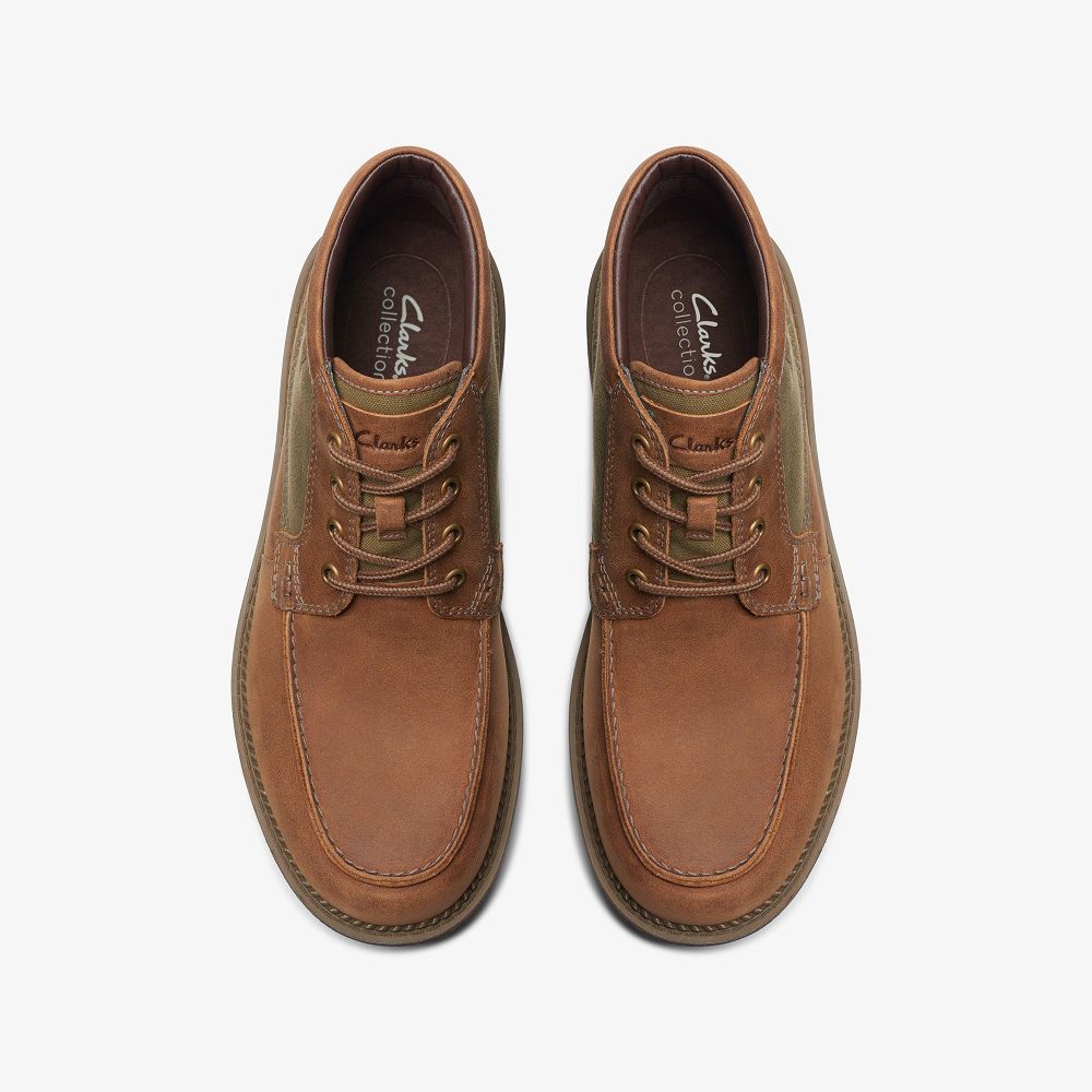 Brown Combination Clarks Maplewalk Moc Men Boots | 5103MIFQS