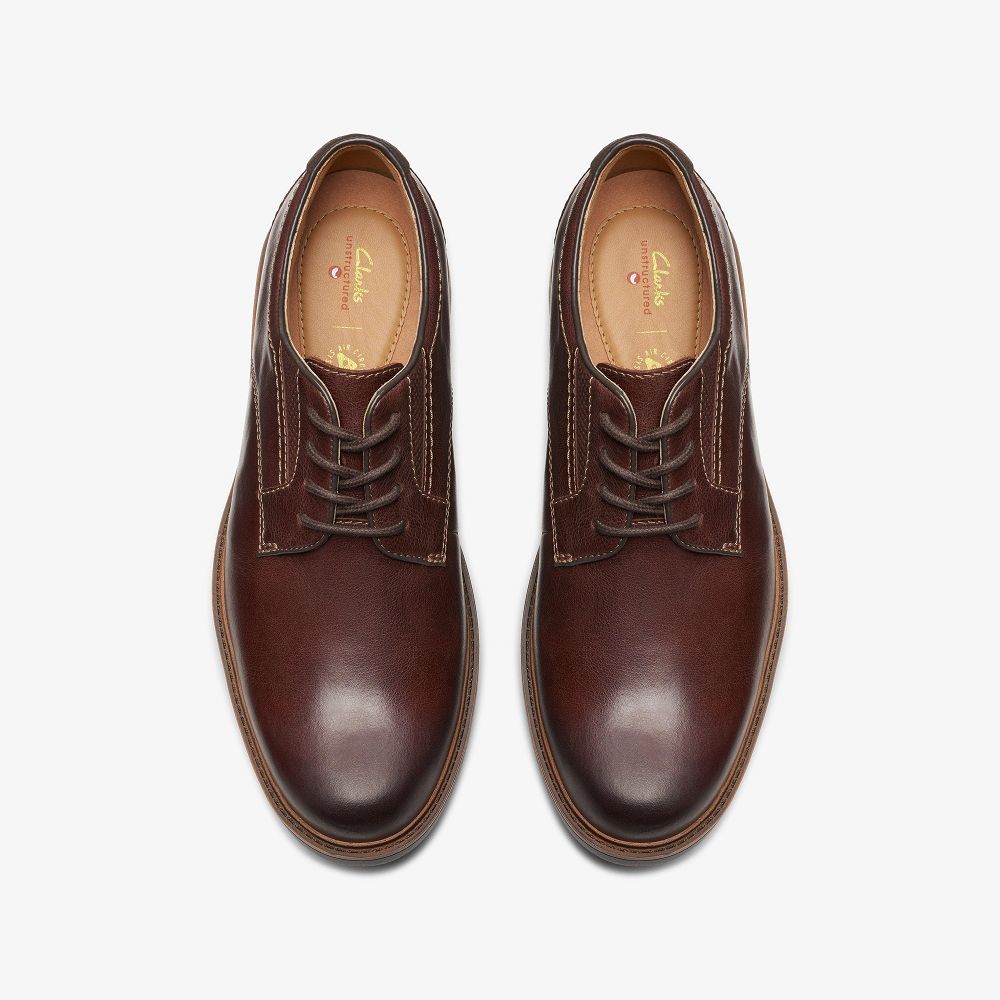 Brown Leather Clarks Un Shire Low Men Oxfords | 8246EDHWJ