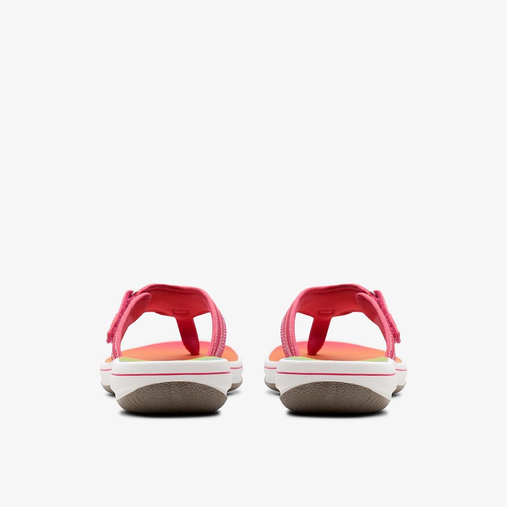 Brt Pink Ombre Clarks BREEZE SEA Women Sandals | 5418TPJME