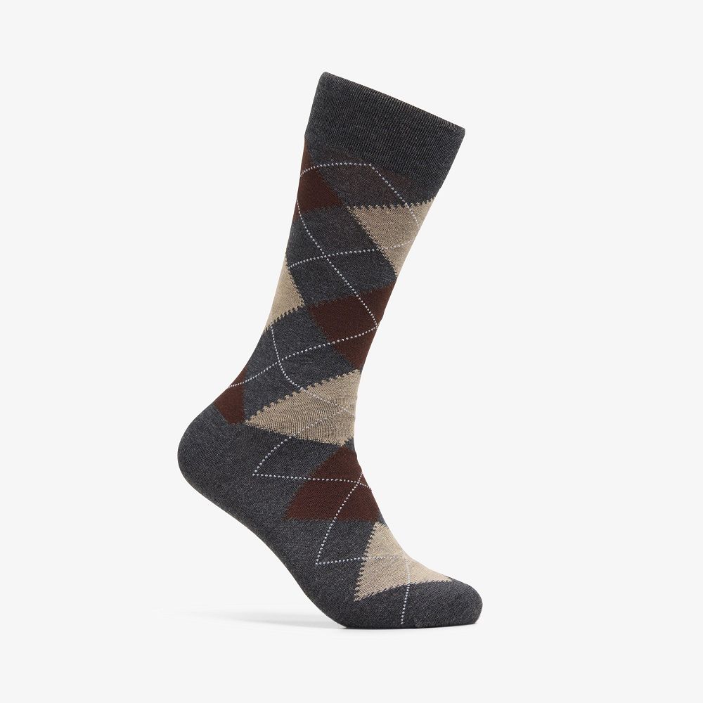 Charcoal Clarks Mens Argyle Men Socks | 5028IQYTO