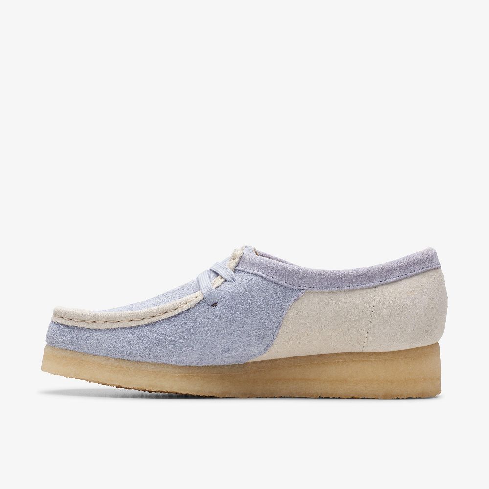 Cloud Grey Combination Clarks Wallabee Women Loafers | 4186AQBXZ