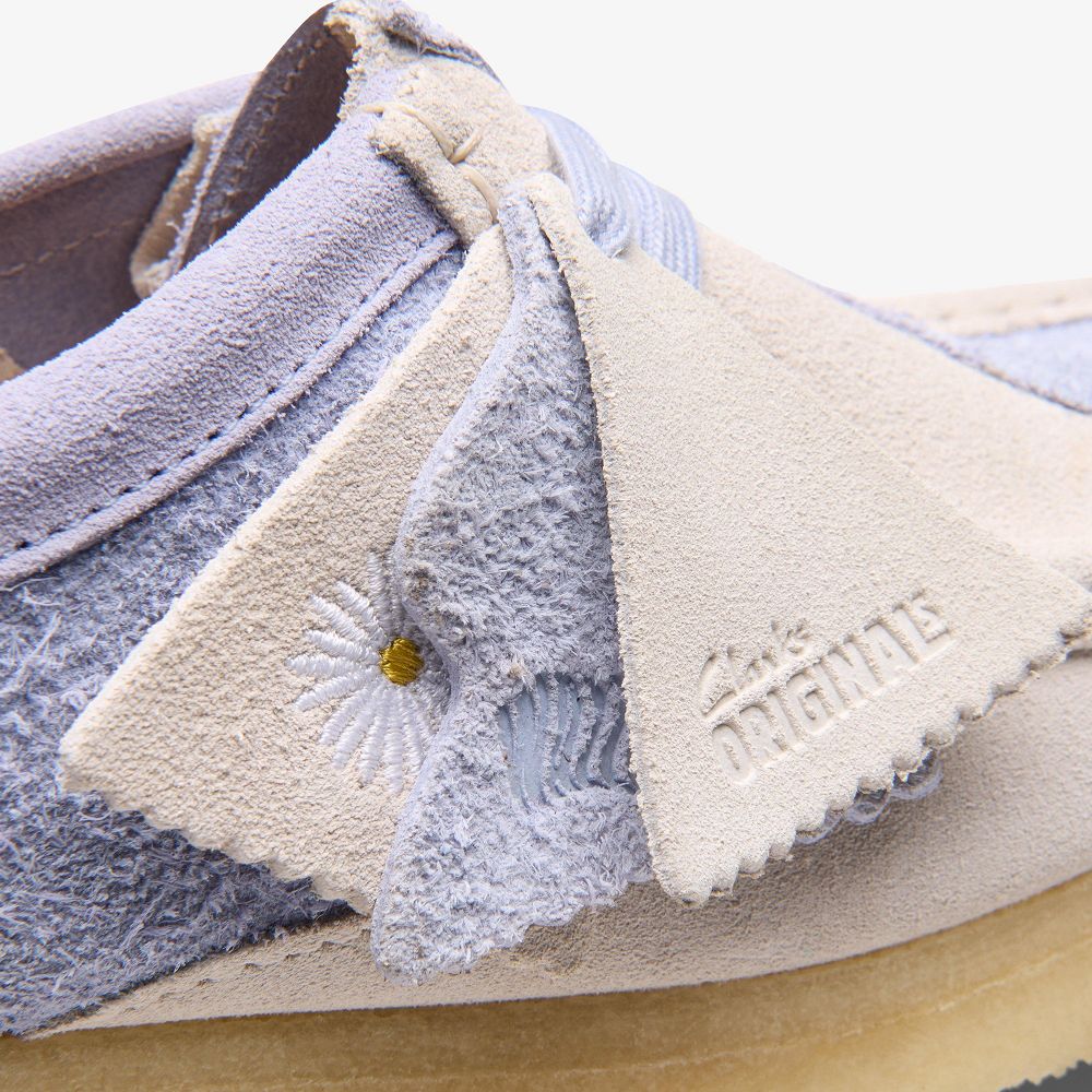 Cloud Grey Combination Clarks Wallabee Women Loafers | 4186AQBXZ