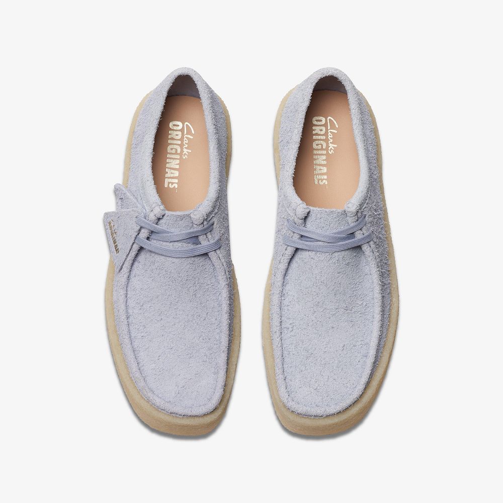 Cloud Grey Suede Clarks Wallabee Cup Men Loafers | 9207RTUME