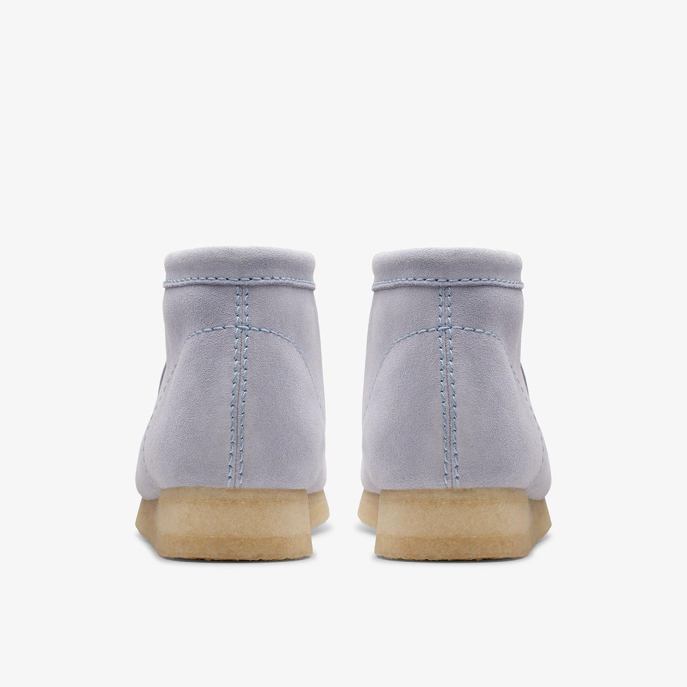 Cloud Grey Suede Clarks Wallabee Men Boots | 3685AHWDX