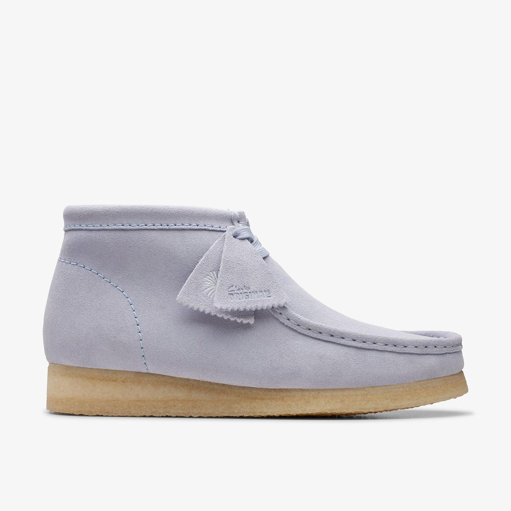 Cloud Grey Suede Clarks Wallabee Men Boots | 3685AHWDX