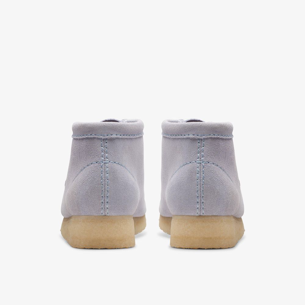 Cloud Grey Suede Clarks Wallabee Women Boots | 2618DEVAW