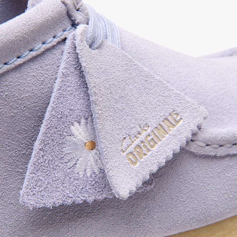 Cloud Grey Suede Clarks Wallabee Women Boots | 2618DEVAW