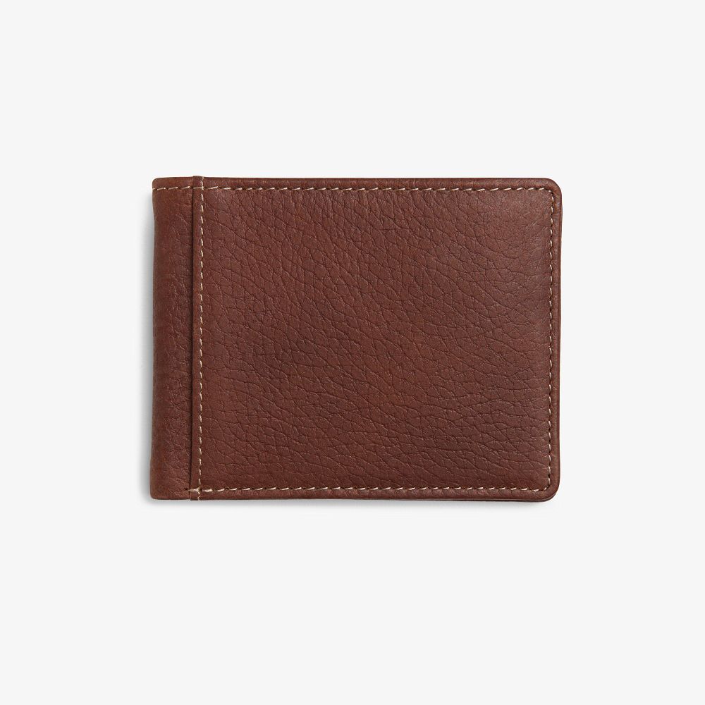 Cognac Clarks Devin Ryan Men Wallets | 5406ZIHAQ