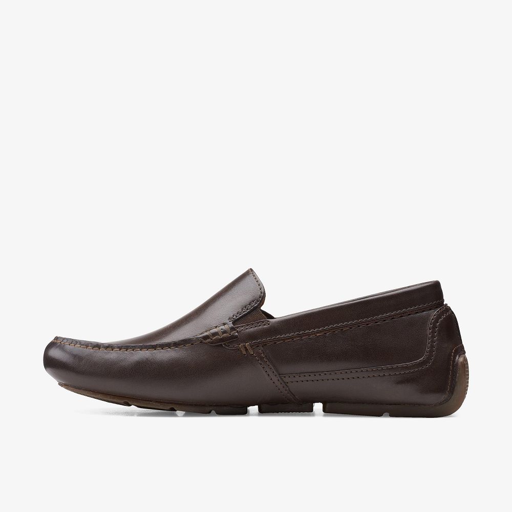 Dark Brown Clarks Markman Plain Men Loafers | 8423XPJUH