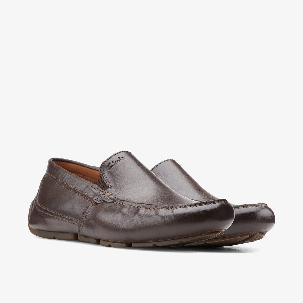 Dark Brown Clarks Markman Plain Men Loafers | 8423XPJUH