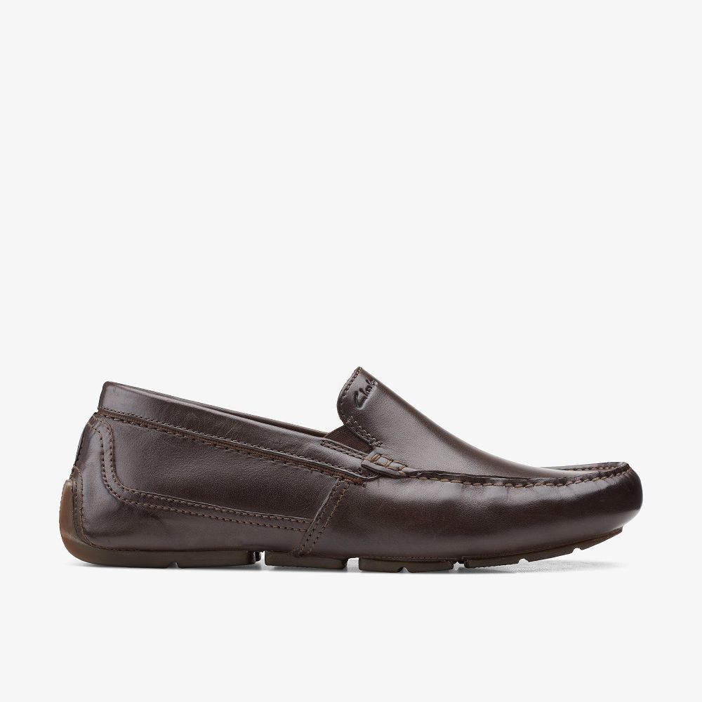 Dark Brown Clarks Markman Plain Men Loafers | 8423XPJUH