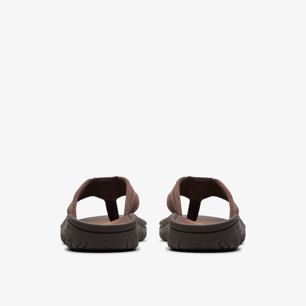 Dark Brown Clarks Wesley Men Sandals | 6710OJLKQ