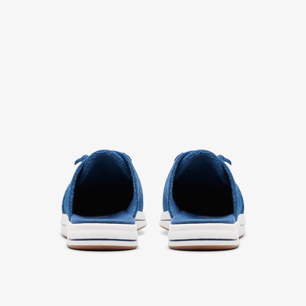 Dark Denim Clarks Breeze Clara Women Mules | 0183AUBCJ