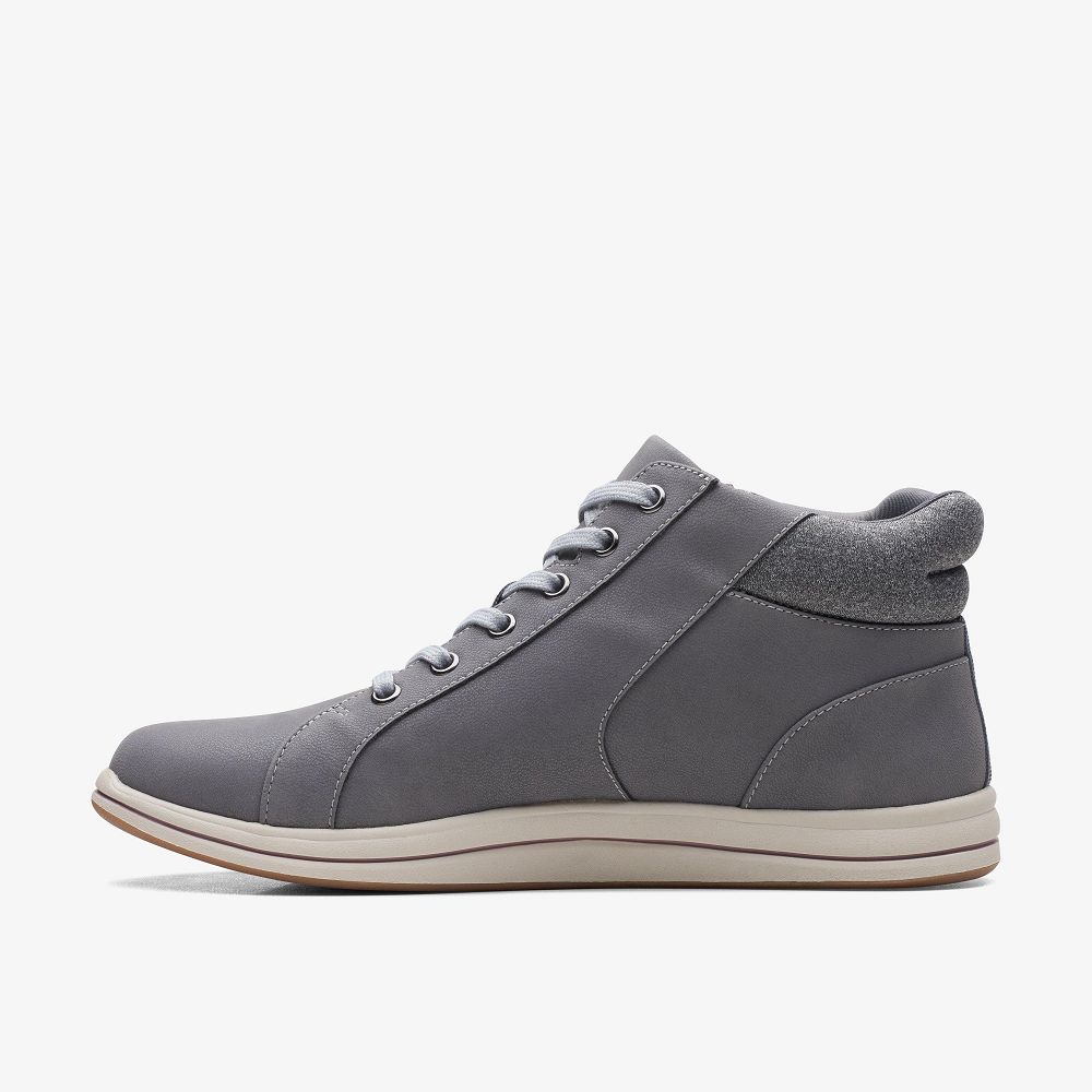 Dark Grey Clarks Breeze Glide Women Boots | 8163CRKJB